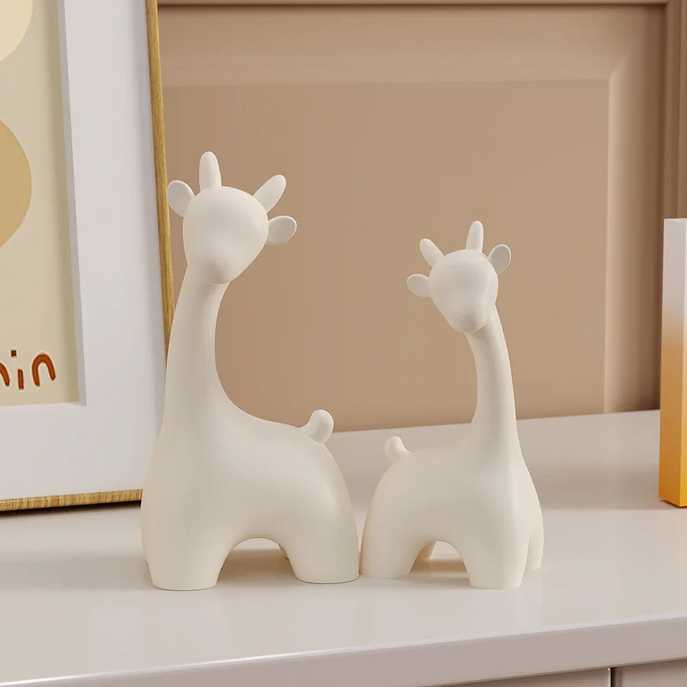 Charming Modern Resin Deer Figurine