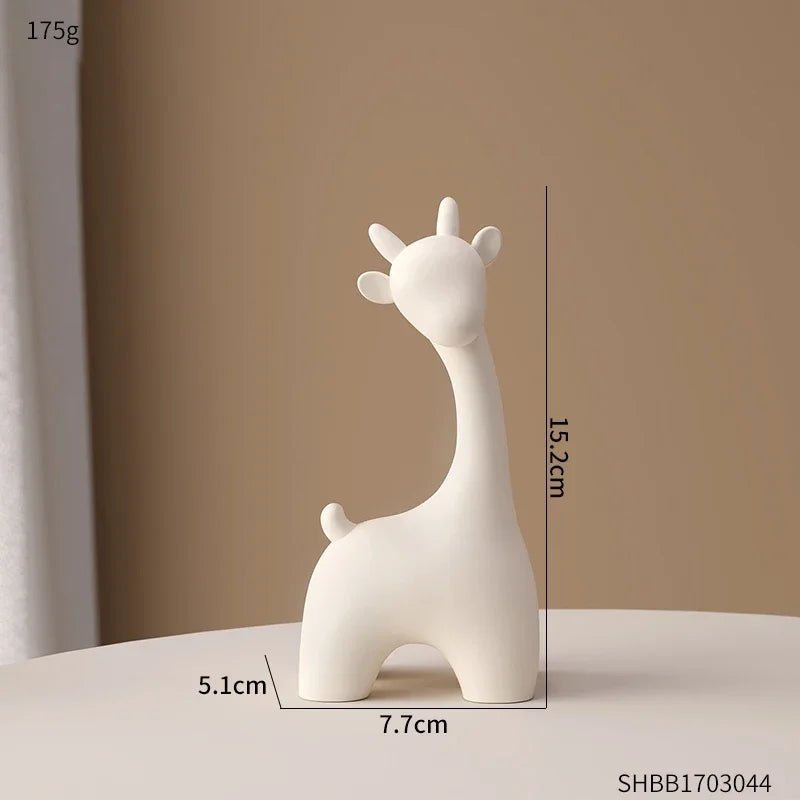 Charming Modern Resin Deer Figurine