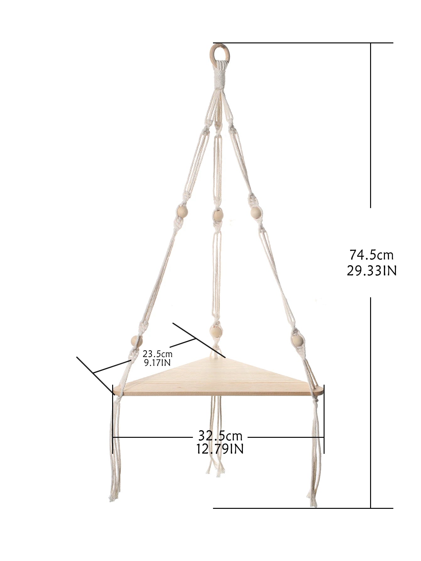 Wooden Corner Shelf -  Wall Organizer