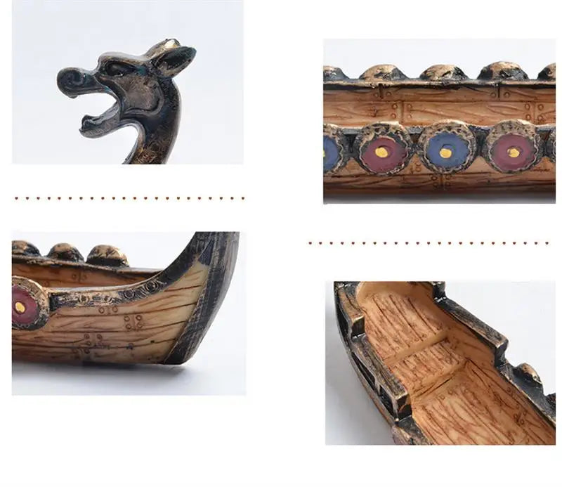 Resin Dragon Boat Incense Holder