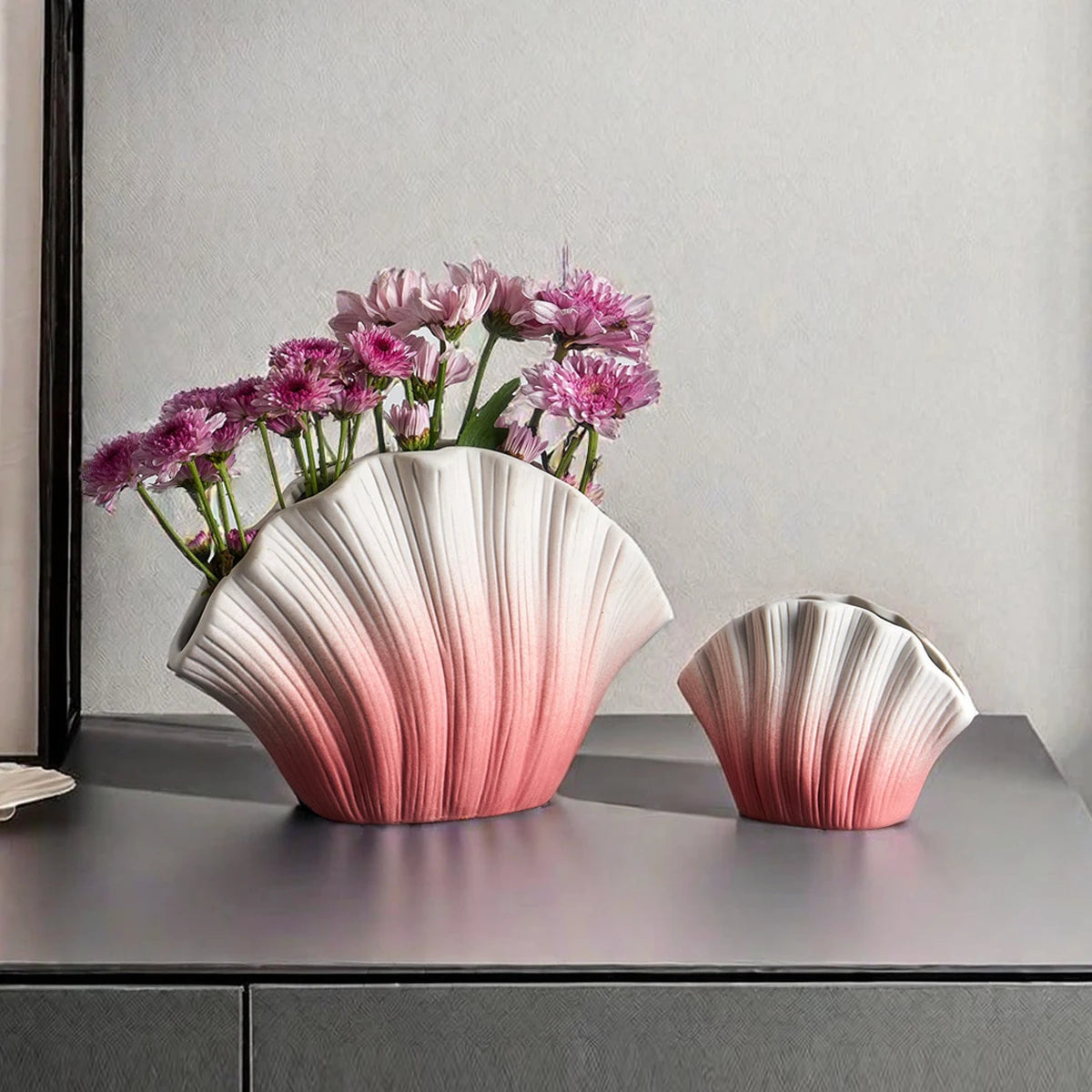 Nordic Style Ceramic Sea Shell Vase