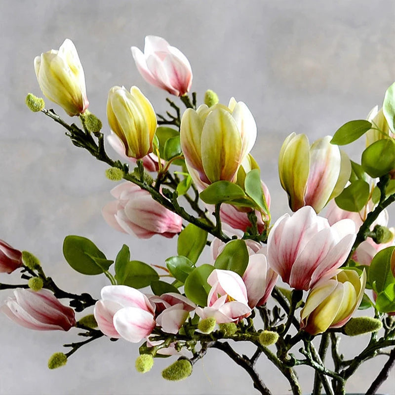 Artificial Silk Magnolia Branch Flowers