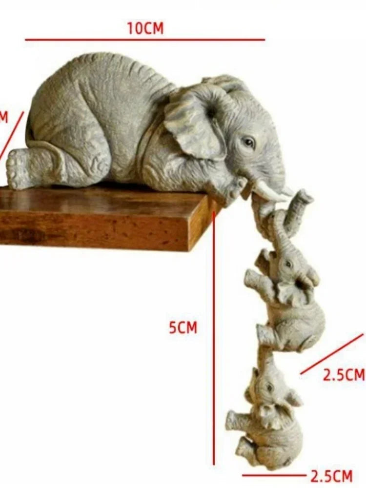 Cute Lucky Elephant Figurines Set