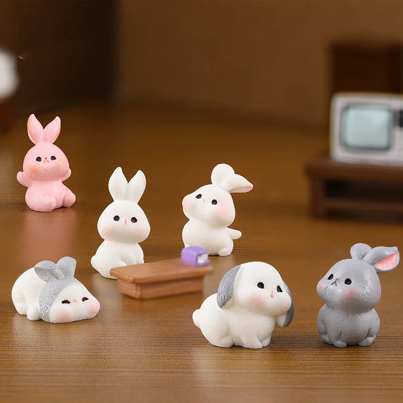 Cute Rabbit Miniature Figurine