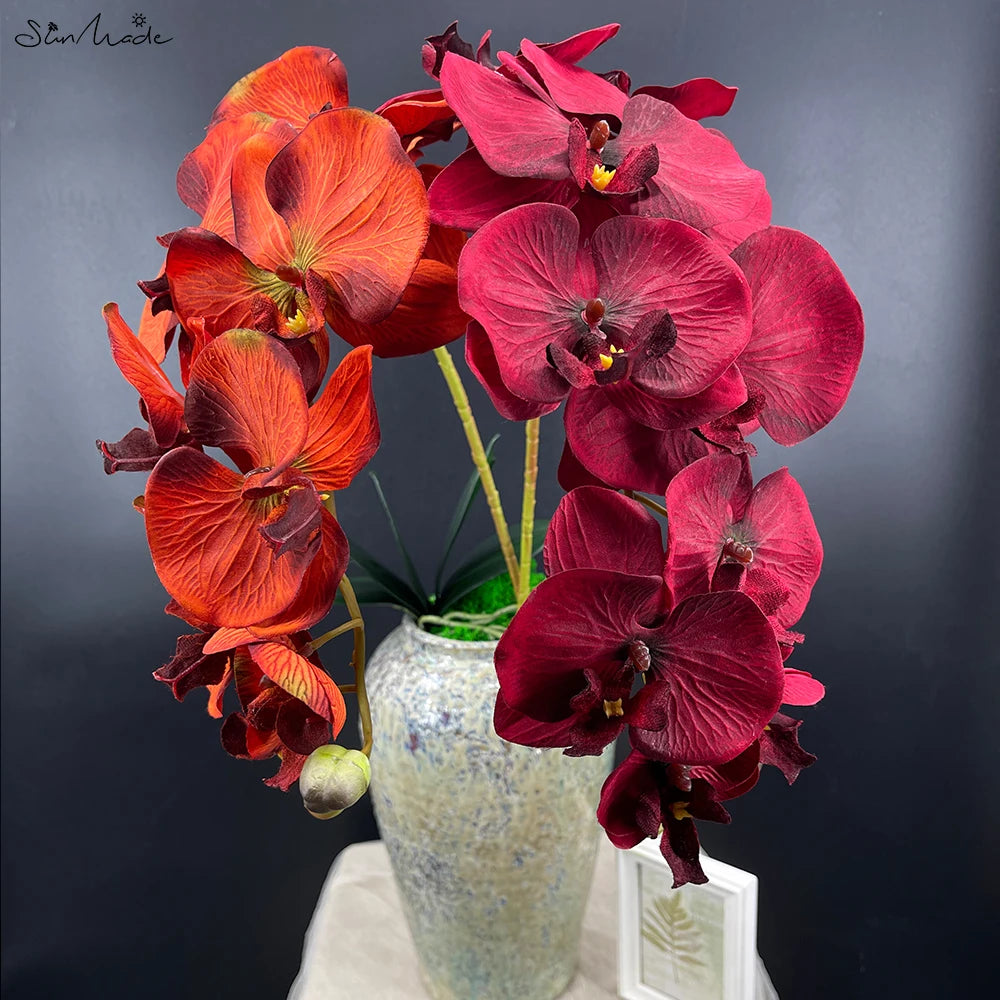 Artificial 10-Head Butterfly Orchid Flower