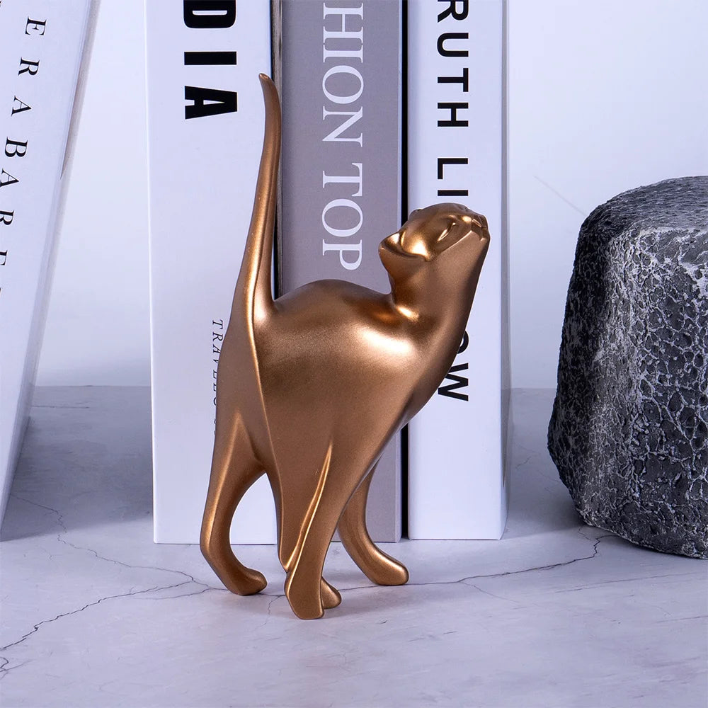 Golden Couples Cat Figurine