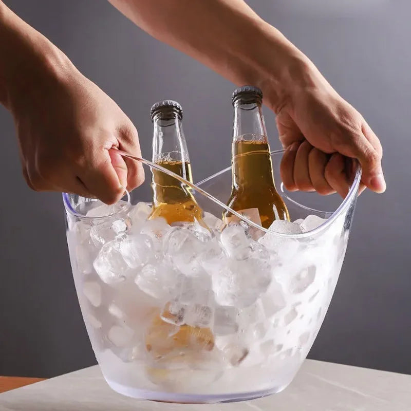 Transparent Ice Cube Storage Bucket