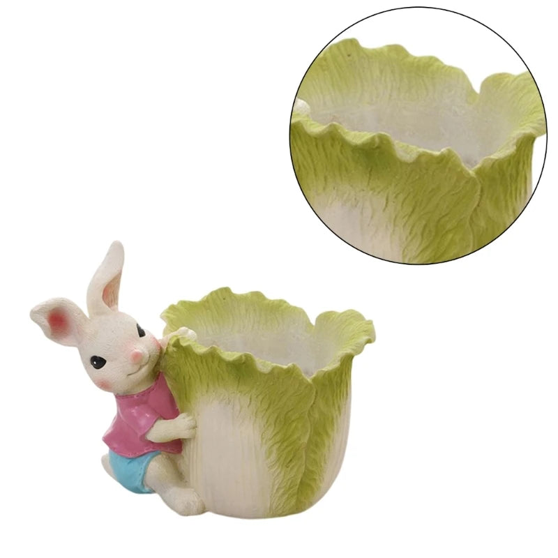 Cartoon Rabbit Shaped Succulent Planter