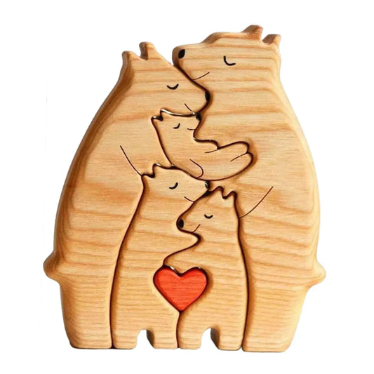 Discover the Bear Family Theme Wooden Art Puzzle, a charming decor piece and heartfelt gift perfect for celebrating family bonds.