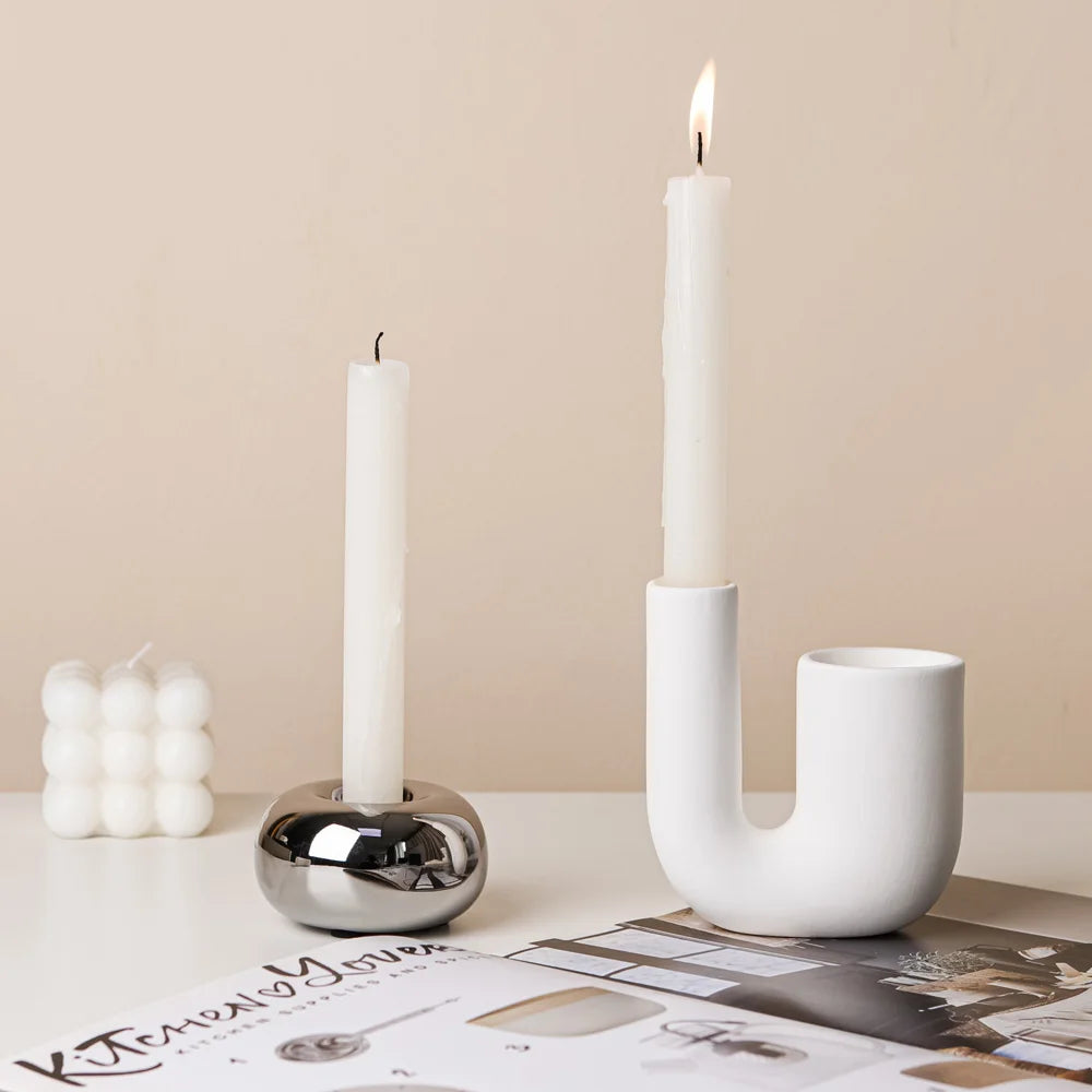 Luxury Electroplated Candlestick Holder