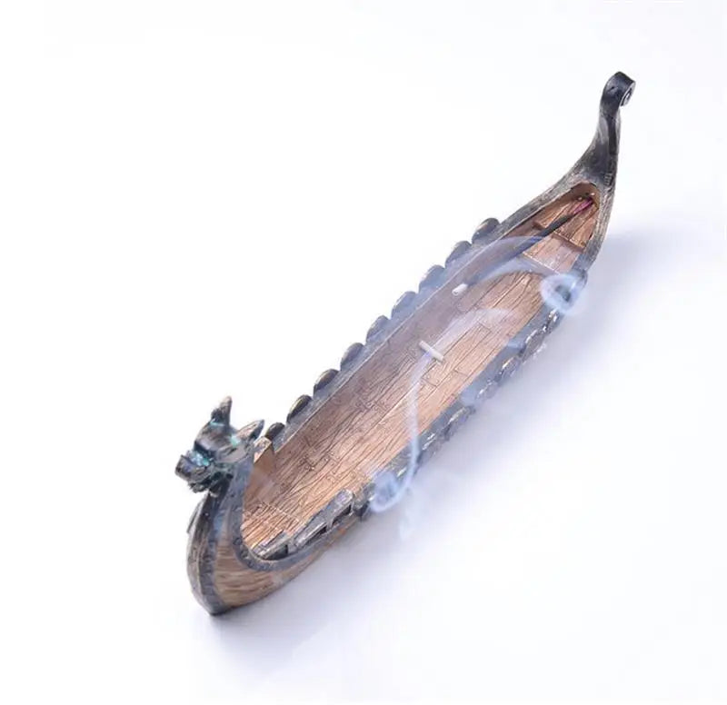 Resin Dragon Boat Incense Holder