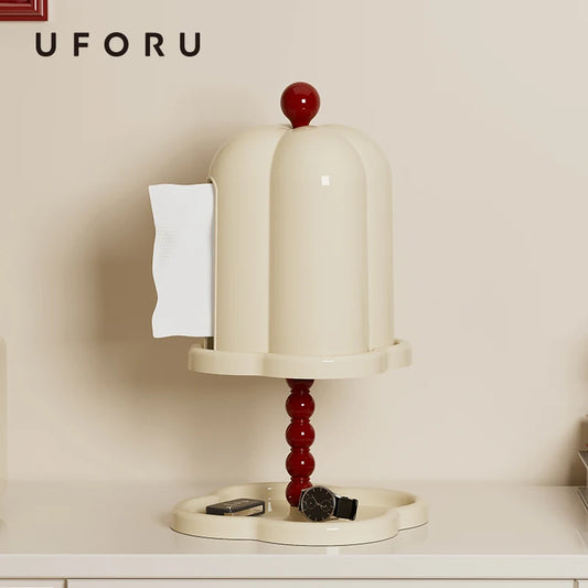 This Vintage French Designed Hand Towel and Tissue Rotating Box adds elegance and functionality to your space. Perfect for organizing tissues or towels with a chic, timeless touch.