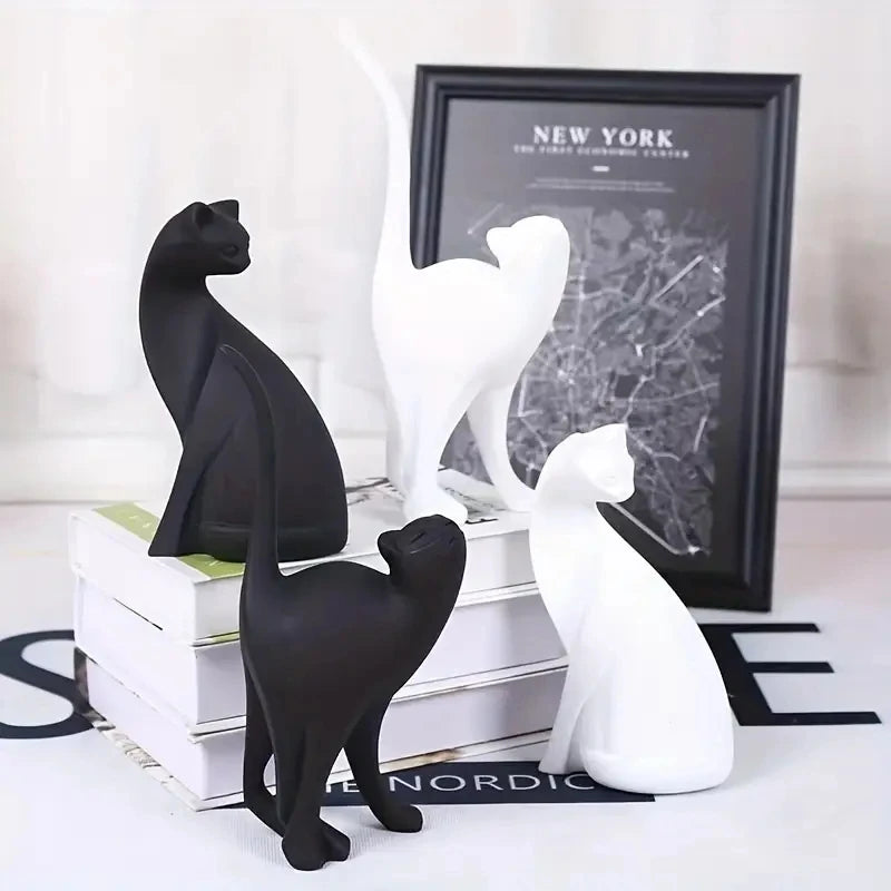 Golden Couples Cat Figurine