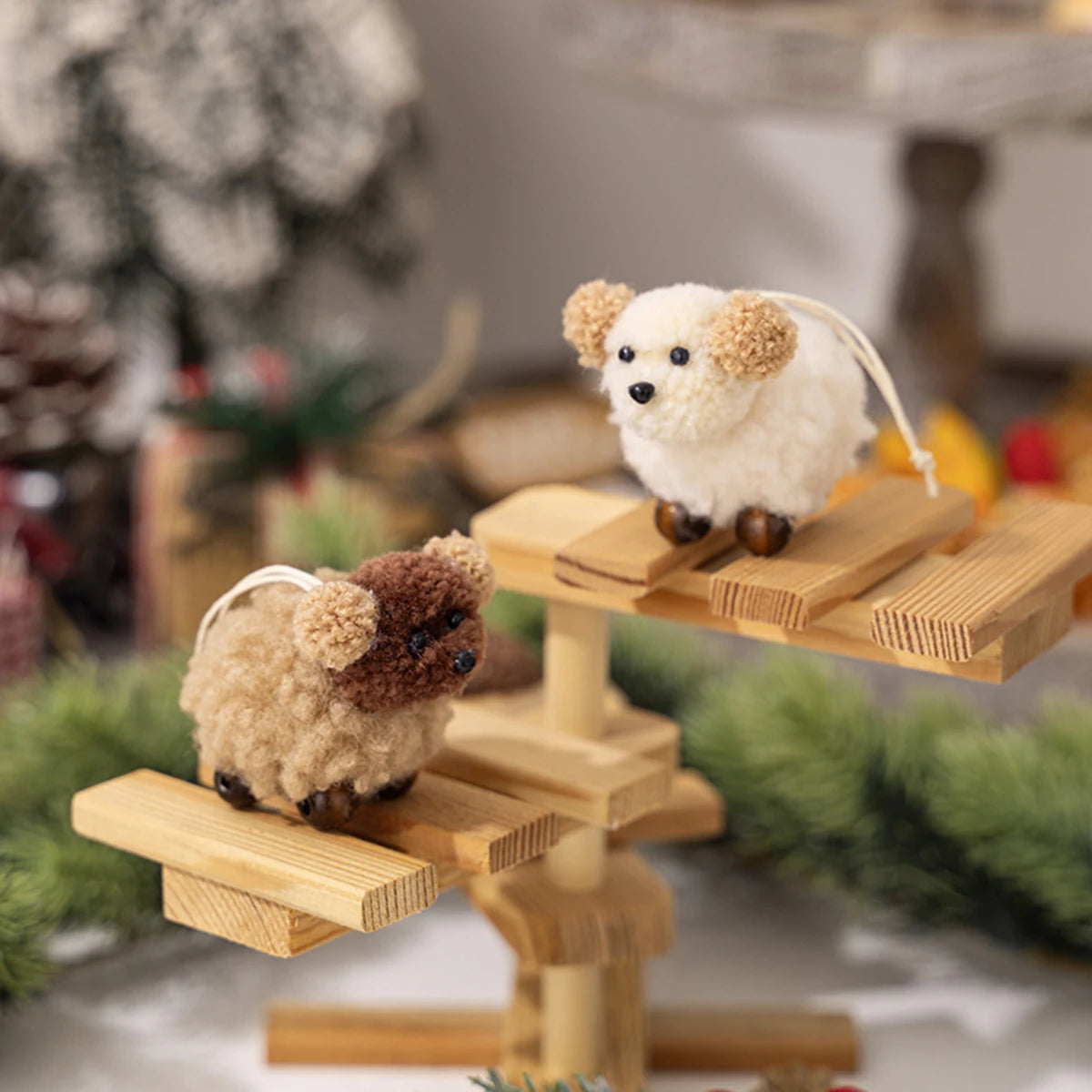 Cute Puppy Felt Christmas Ornaments