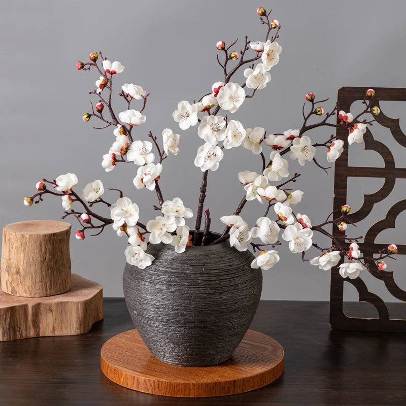 Artificial Silk Plum Blossom and Peach Branch Flowers