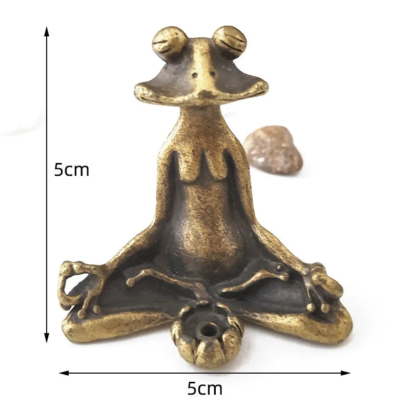 Zen Frog Incense Burner Decor