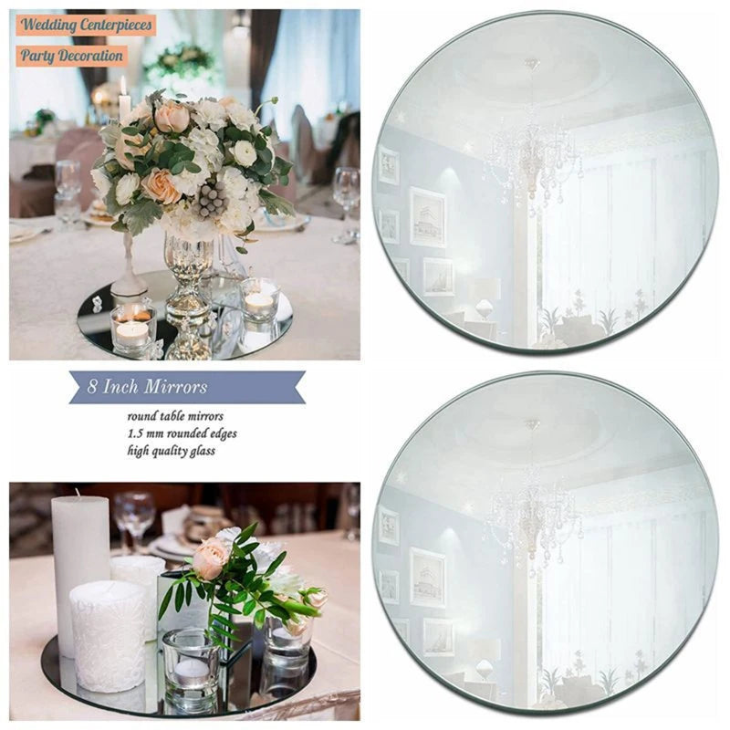 Round Acrylic Mirror Tray