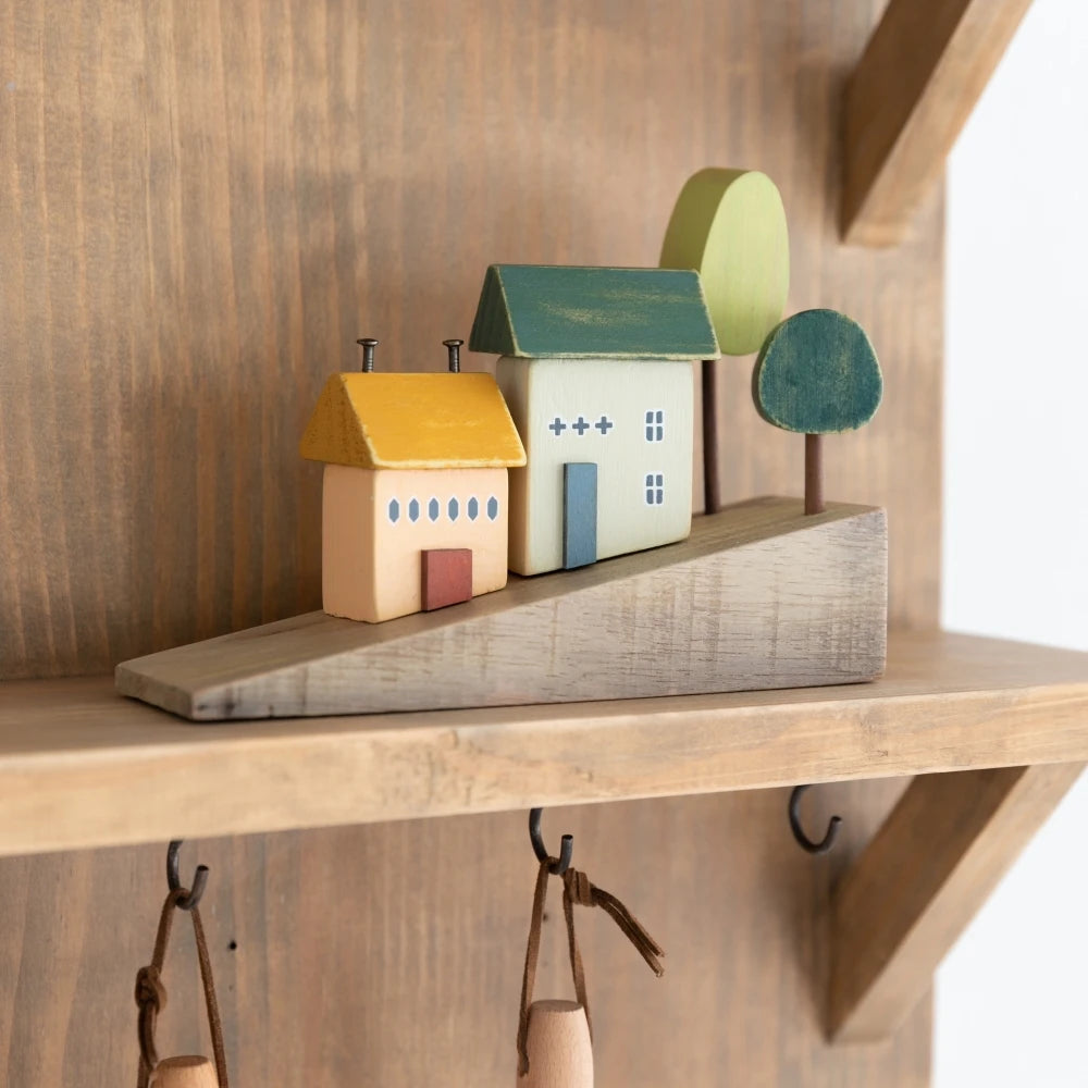 Miniature Wooden House Ornaments