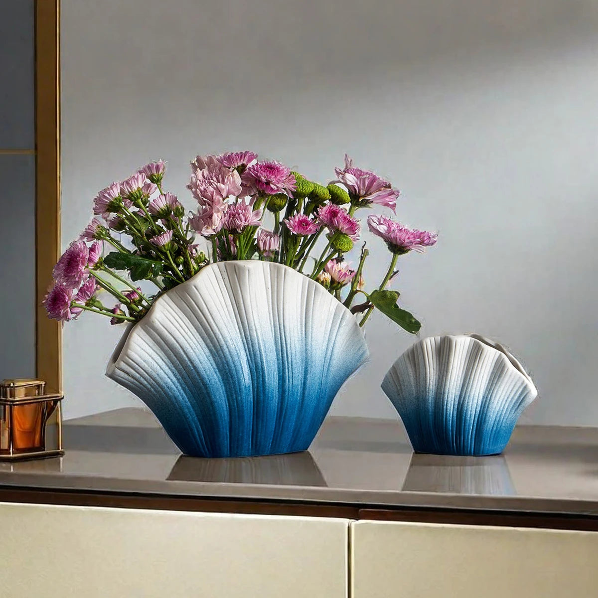 Nordic Style Ceramic Sea Shell Vase