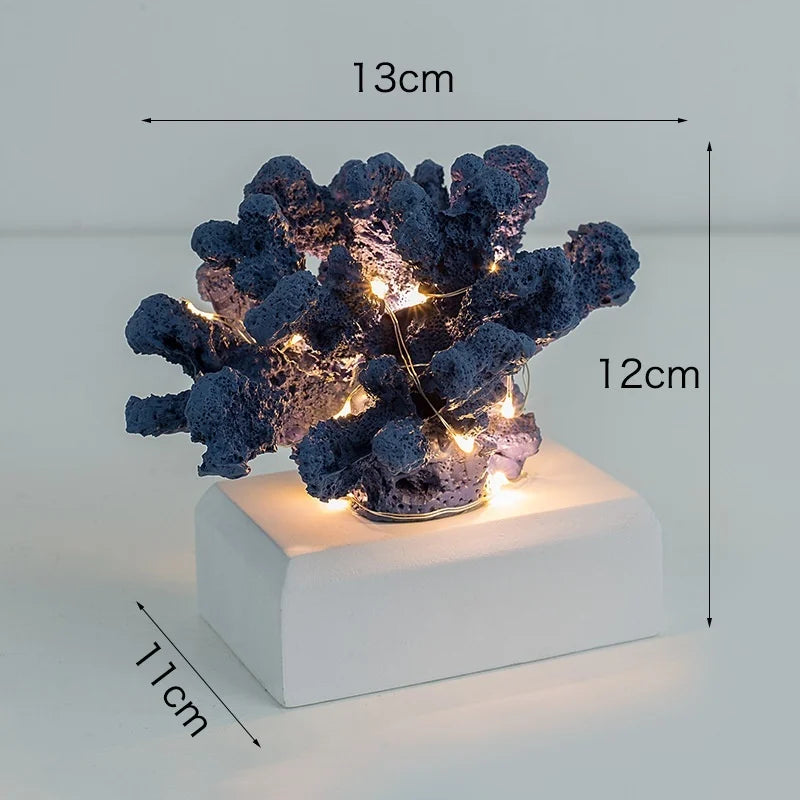 Resin Coral Decoration With Light