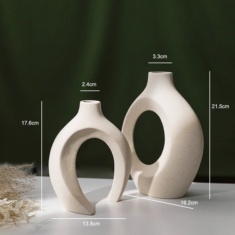 Circular Hollow Ceramic Vase