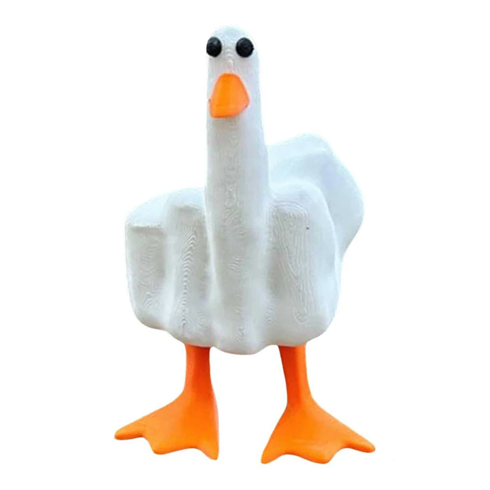 Cheeky Duck Middle Finger Statue