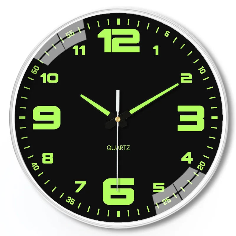 Luminous Silent Wall Clock