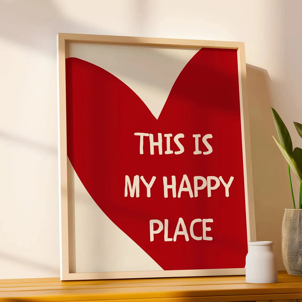 Transform your space with our trendy red heart canvas art, perfect for adding warmth and charm to any room.