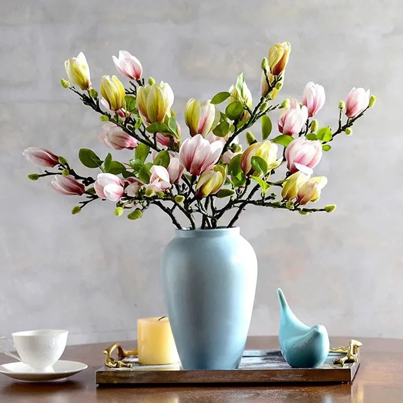 Artificial Silk Magnolia Branch Flowers