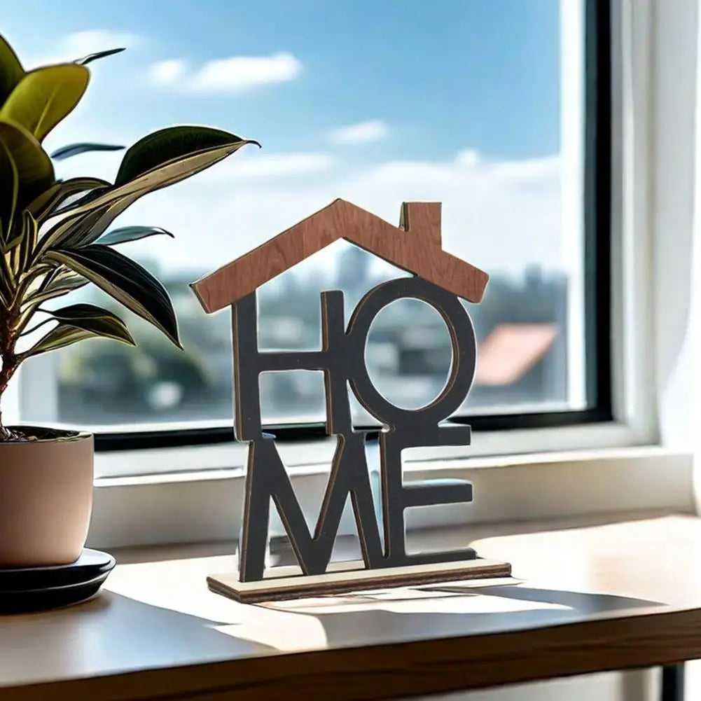 This premium wooden "HOME" or "LOVE" desktop decoration adds timeless elegance and a retro aesthetic to any space, perfect for gifts or enhancing your home decor.