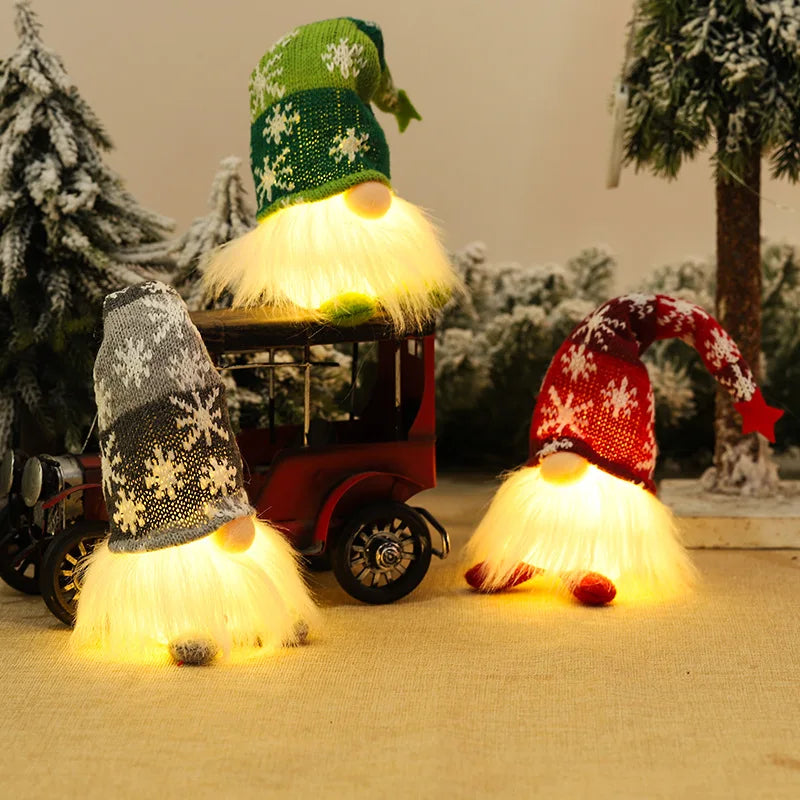 Christmas Night Light Gnome Doll