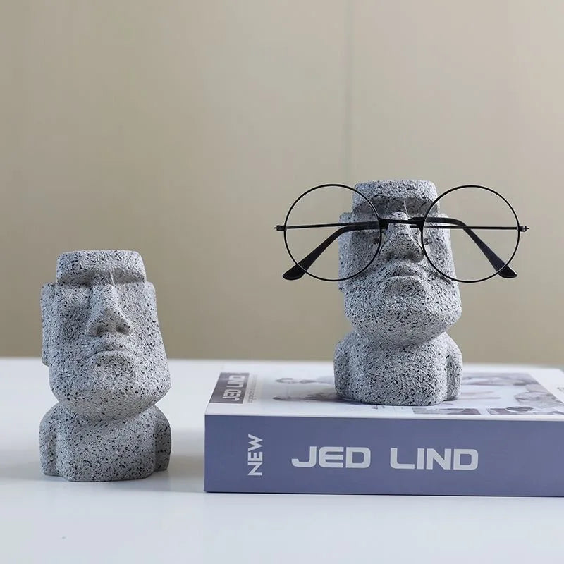 Moai Glasses Holder Figurine