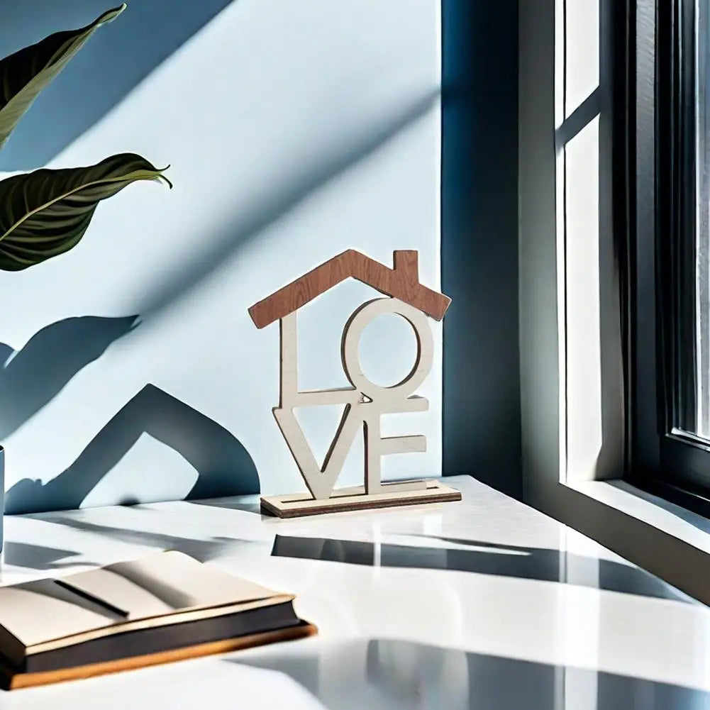 LOVE HOME Wooden Desktop Decoration