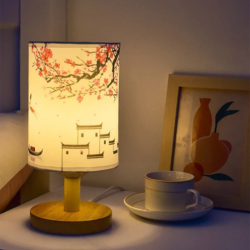 Chinese Style LED Square Dimmable Table Lamp