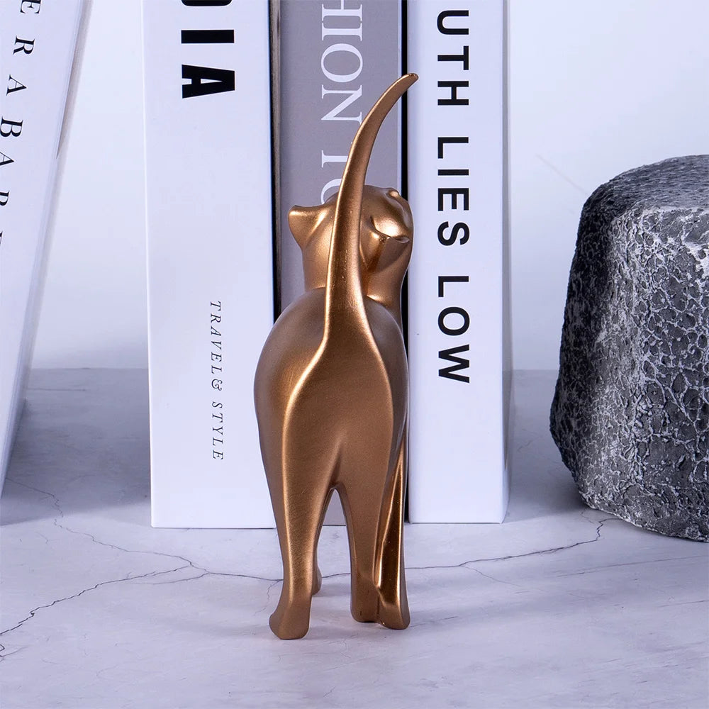 Golden Couples Cat Figurine