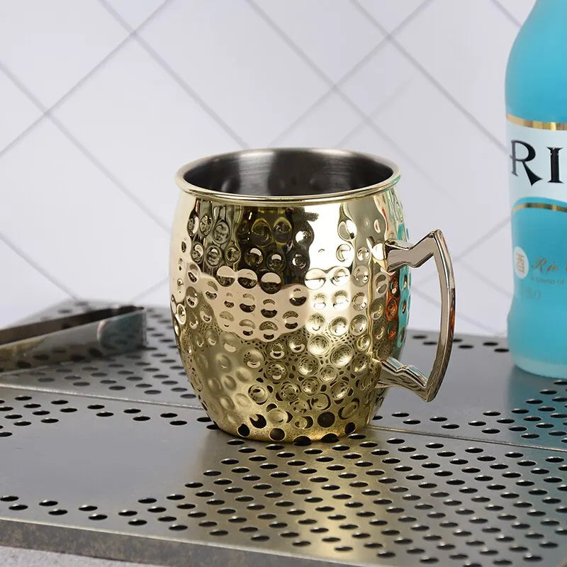 Hammered Stainless Steel Cocktail Mug