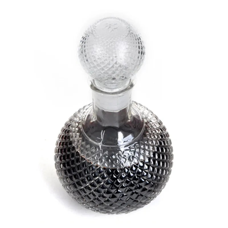 Home Bar Round Shape Crystal Whiskey Decanter