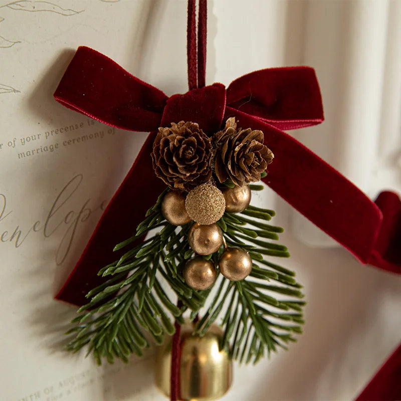 Christmas Tree Bell and Bow Ornament