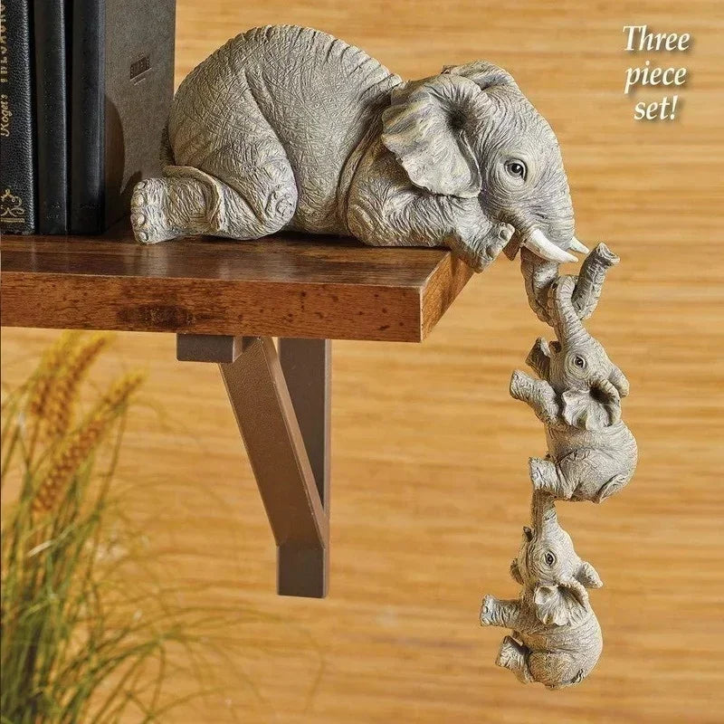 Cute Lucky Elephant Figurines Set