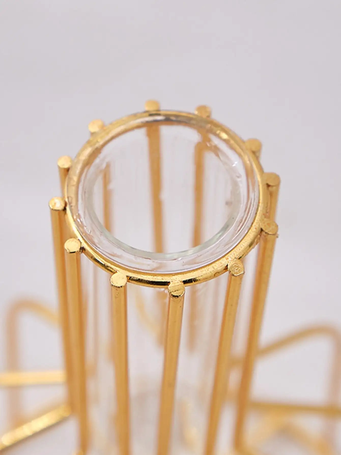 Gold Wrought Iron Test Tube Vase