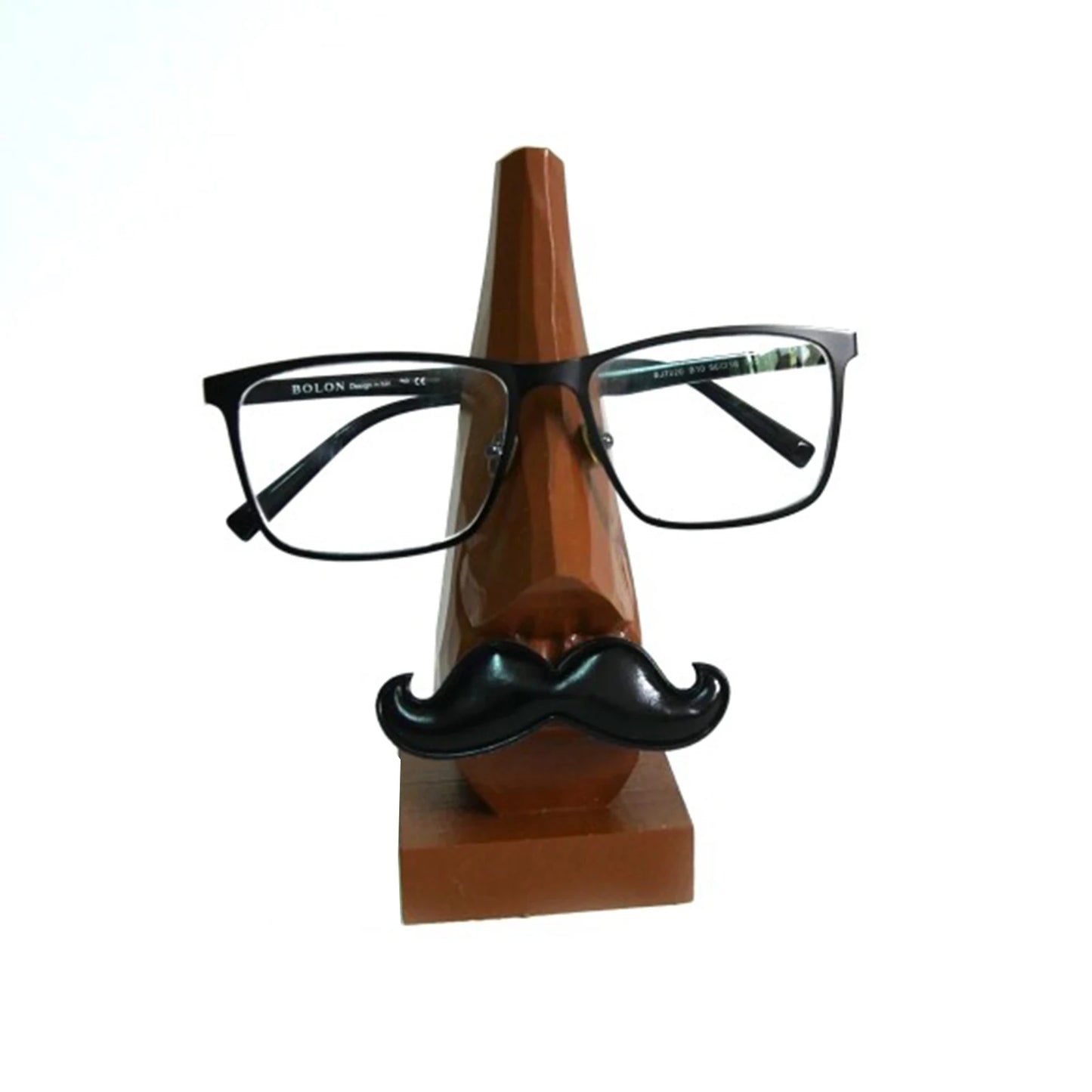 Showcase your glasses with our Wooden Nose Shaped Eyeglass Display Stand. Handcrafted from pine wood, it’s a fun, functional way to keep your specs organized.