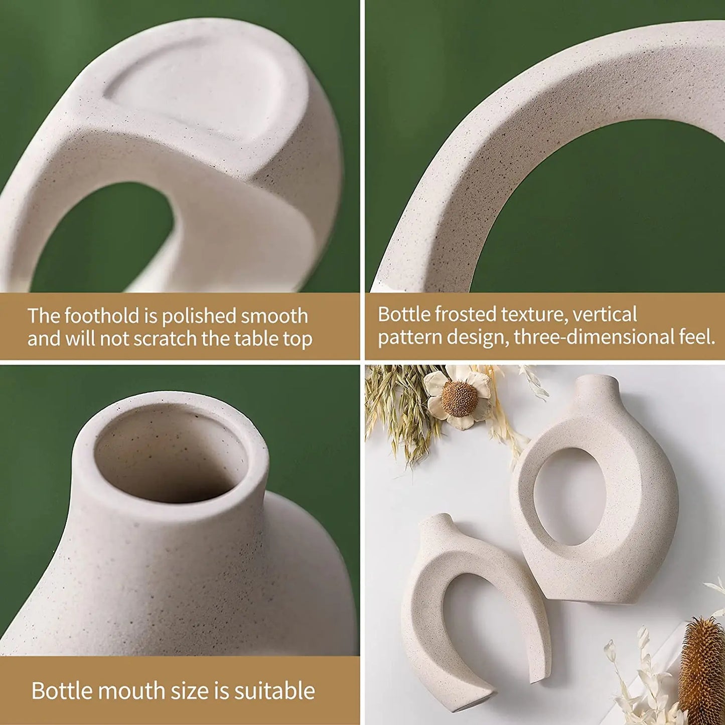 Circular Hollow Ceramic Vase