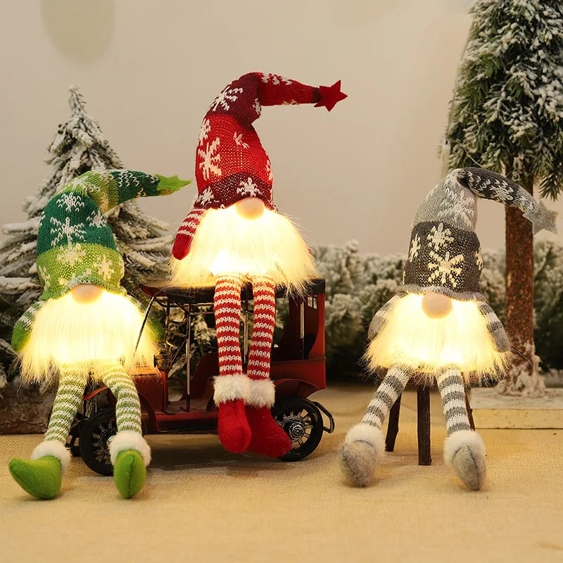 Christmas Night Light Gnome Doll