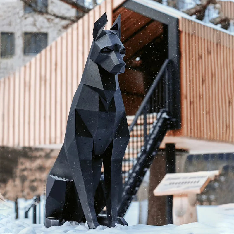 Doberman 3D Animal Sculpture DIY Papercraft Model