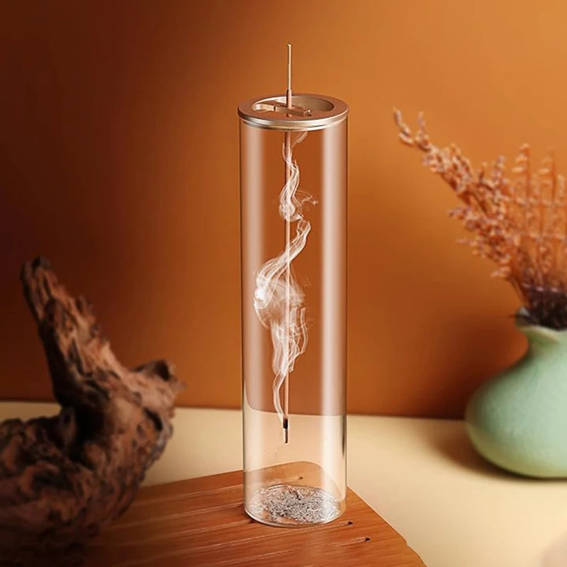 Elegant Ash-Free Glass Incense Holder