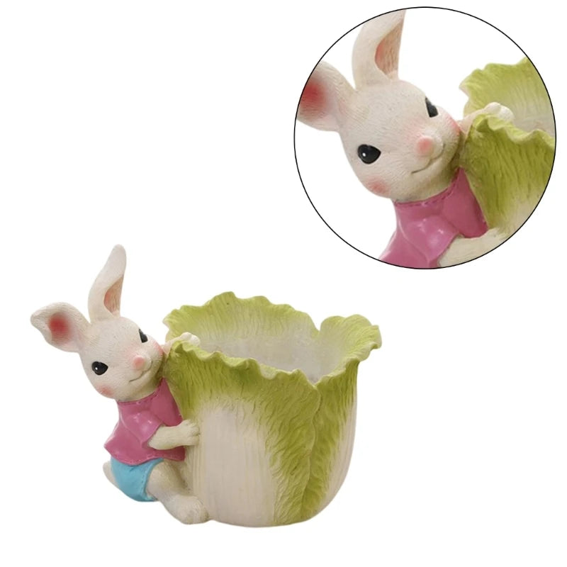 Cartoon Rabbit Shaped Succulent Planter