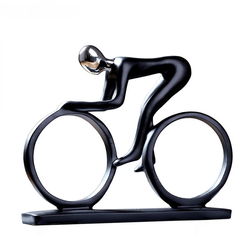 Abstract Resin Cyclist Figurine