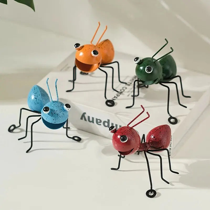 Add whimsy to your garden with our Metal Ant Garden Decoration. Handmade from durable iron, its vibrant colors and weather-resistant design ensure lasting beauty. Perfect for outdoor charm!