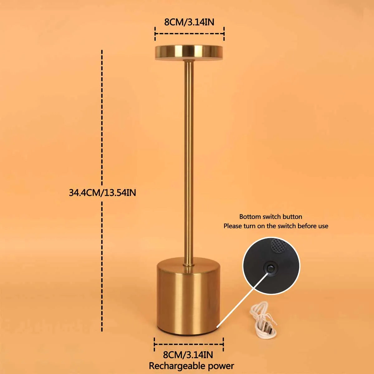 Rechargeable Touch LED Ambient Light Table Lamp