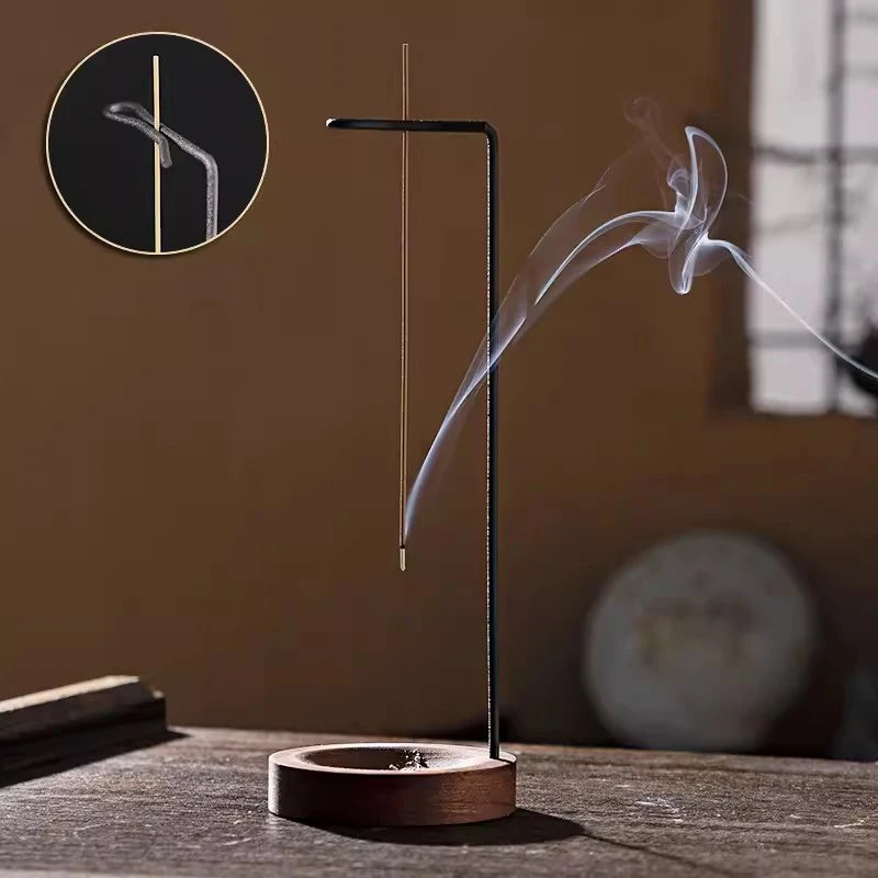 Wooden Upside-Down Incense Holder